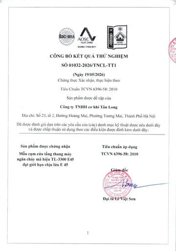 Trang công bố kết quả thử nghiệm TL-3300-E45